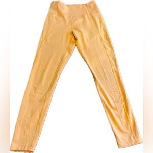 Girlfriend Collective orange compressive high-rise leggings, size M